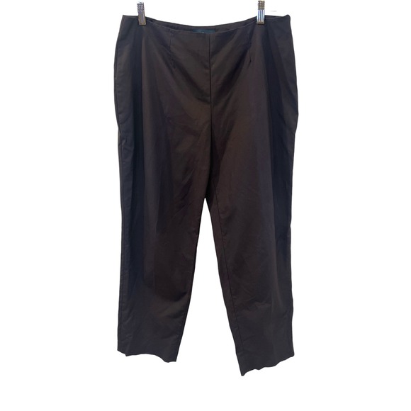 Piazza Sempione Pants - Piazza Sempione Audrey Chocolate Brown Crop Pants Cotton Stretch IT 48 US Sz 12